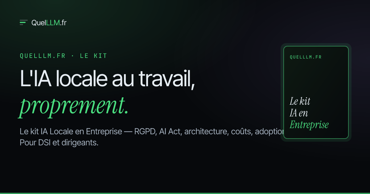 Couverture : Le kit IA Locale en Entreprise
