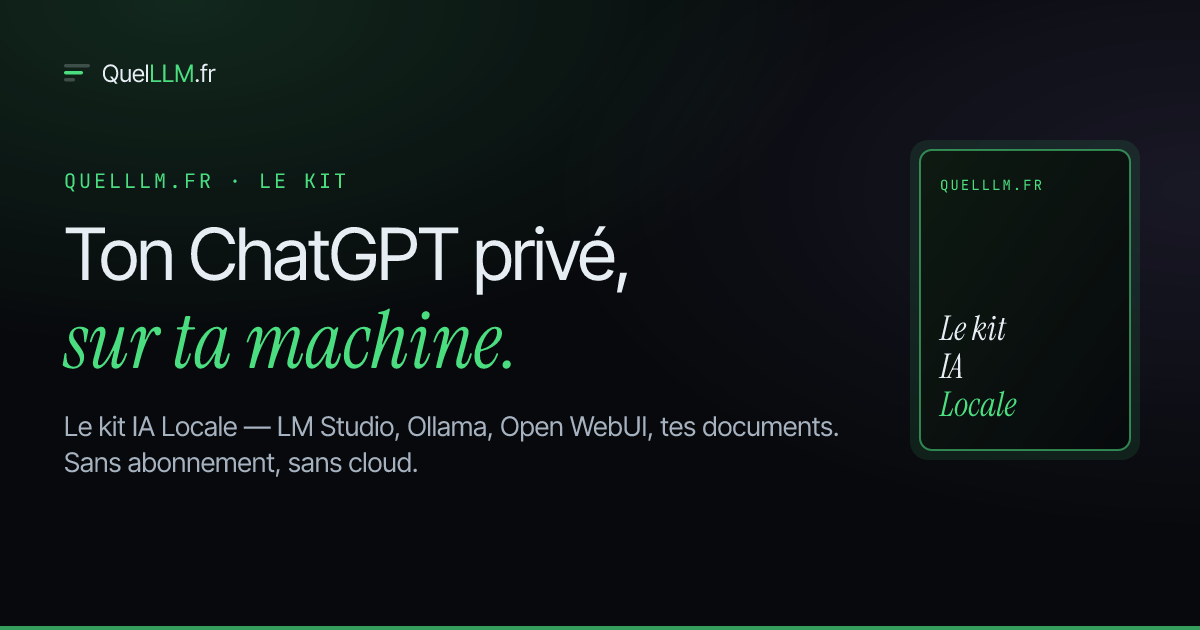 Couverture : Le kit IA Locale