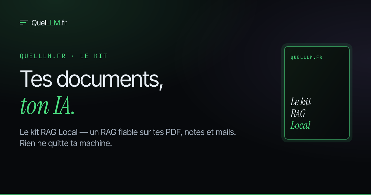 Couverture : Le kit RAG Local