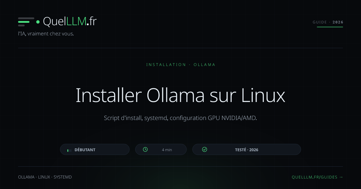 Installer Ollama sur Linux | QuelLLM.fr