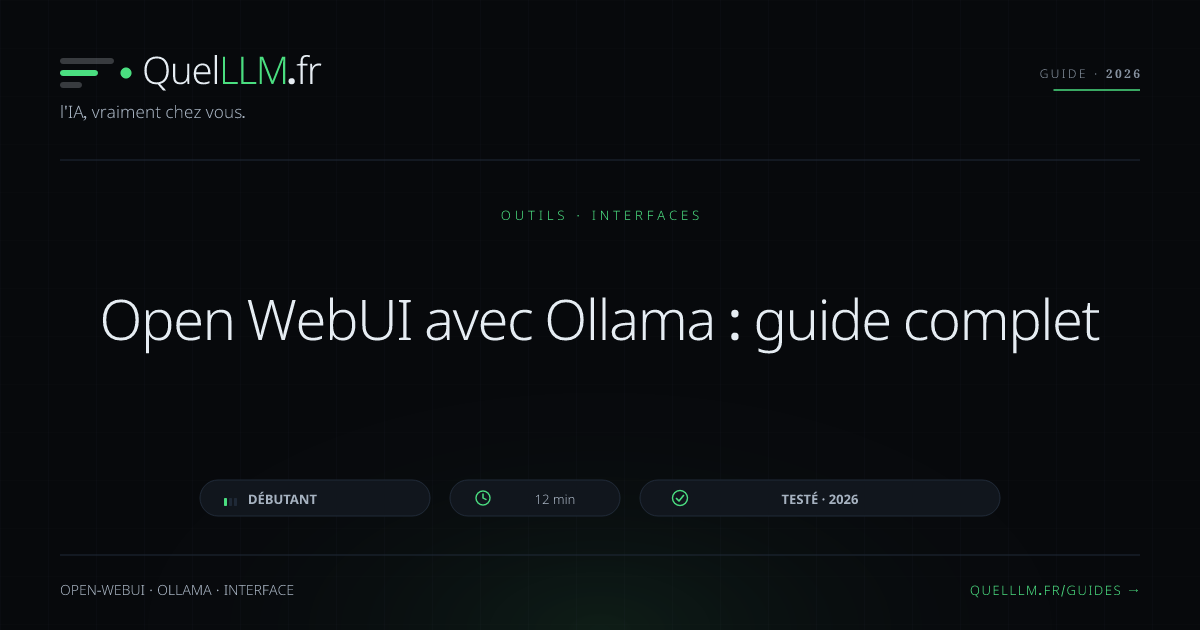 Open WebUI avec Ollama : guide complet | QuelLLM.fr